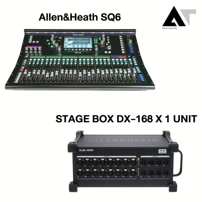 ALLEN&HEATH SQ6 & STAGE BOX DX-168 X 1UNIT
